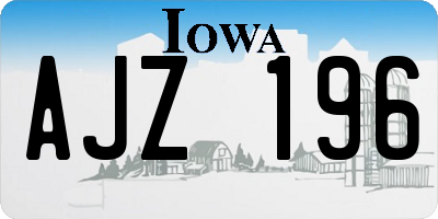 IA license plate AJZ196