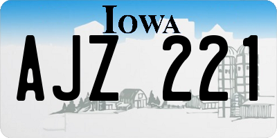 IA license plate AJZ221