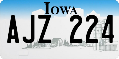 IA license plate AJZ224