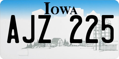 IA license plate AJZ225