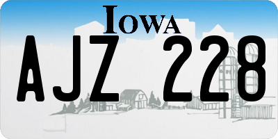 IA license plate AJZ228