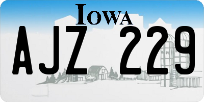 IA license plate AJZ229