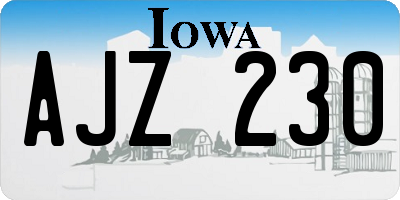 IA license plate AJZ230