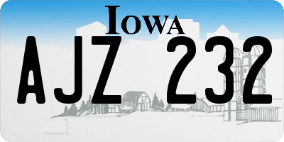 IA license plate AJZ232