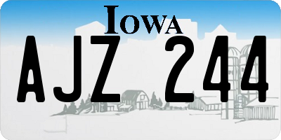 IA license plate AJZ244