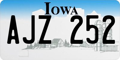 IA license plate AJZ252