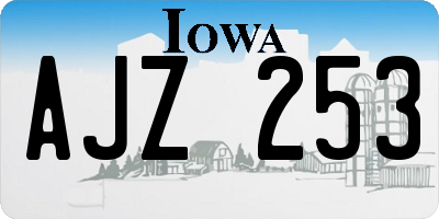 IA license plate AJZ253