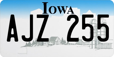 IA license plate AJZ255