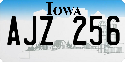 IA license plate AJZ256