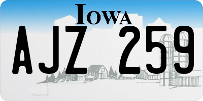 IA license plate AJZ259
