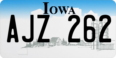 IA license plate AJZ262