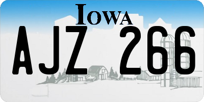 IA license plate AJZ266