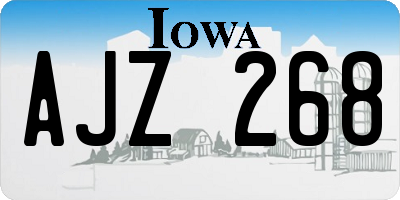 IA license plate AJZ268