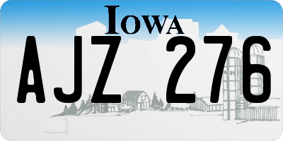 IA license plate AJZ276