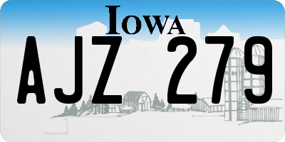 IA license plate AJZ279