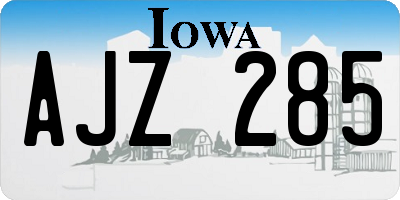 IA license plate AJZ285