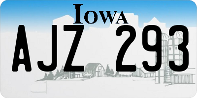 IA license plate AJZ293