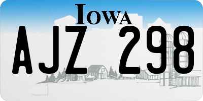 IA license plate AJZ298