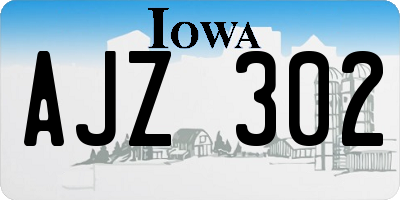 IA license plate AJZ302