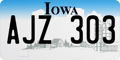 IA license plate AJZ303