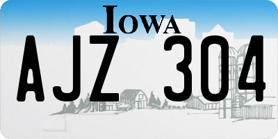 IA license plate AJZ304