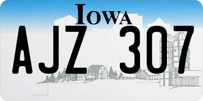 IA license plate AJZ307
