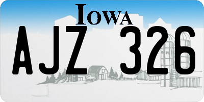 IA license plate AJZ326