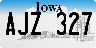IA license plate AJZ327