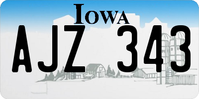 IA license plate AJZ343