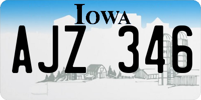 IA license plate AJZ346