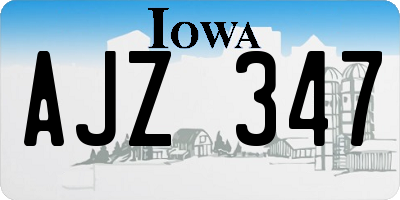 IA license plate AJZ347