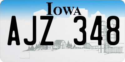 IA license plate AJZ348