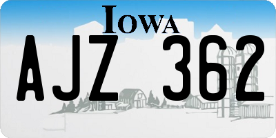 IA license plate AJZ362