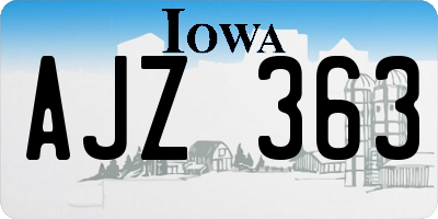 IA license plate AJZ363