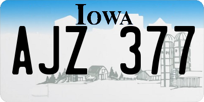 IA license plate AJZ377