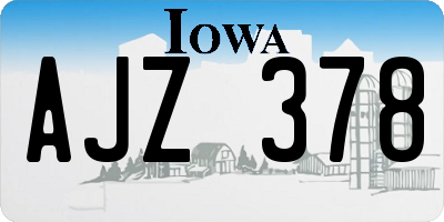 IA license plate AJZ378