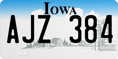 IA license plate AJZ384