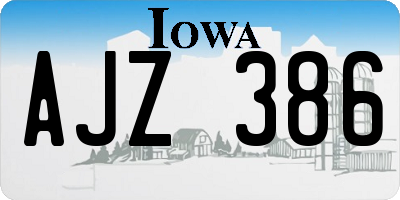 IA license plate AJZ386