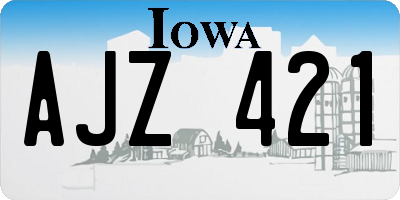 IA license plate AJZ421