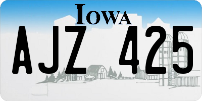 IA license plate AJZ425
