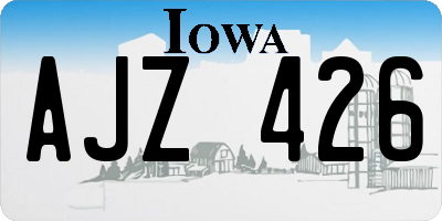 IA license plate AJZ426