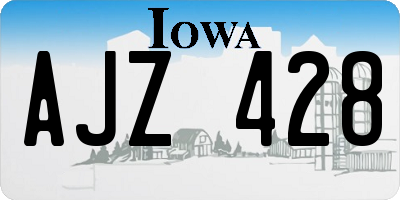 IA license plate AJZ428