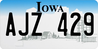 IA license plate AJZ429