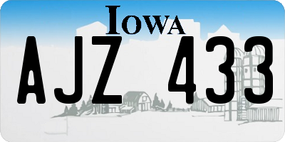 IA license plate AJZ433