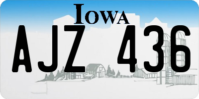 IA license plate AJZ436
