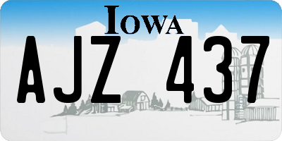 IA license plate AJZ437