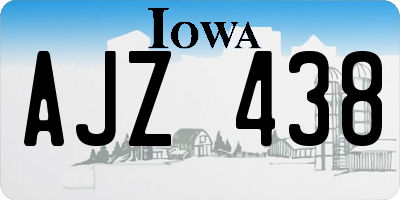 IA license plate AJZ438
