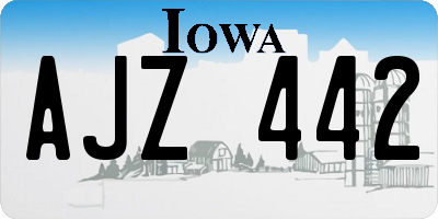 IA license plate AJZ442