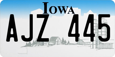 IA license plate AJZ445