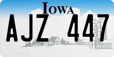 IA license plate AJZ447